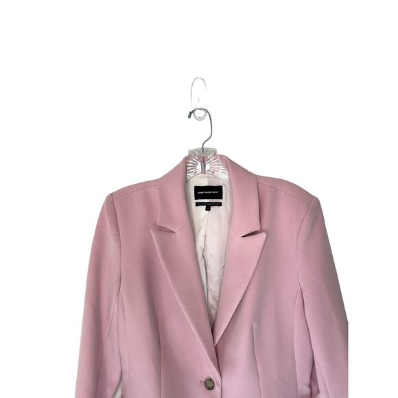 Something Navy Slouchy Power Pink Preppy Academia Oversized Blazer Size XS - Picture 4 of 10